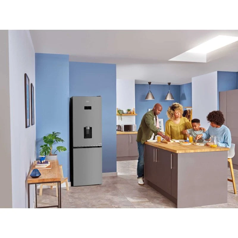 Beko Freestanding Fridge Freezer 70/30 AeroFlow Stainless Steel - CNB3G4686DVP