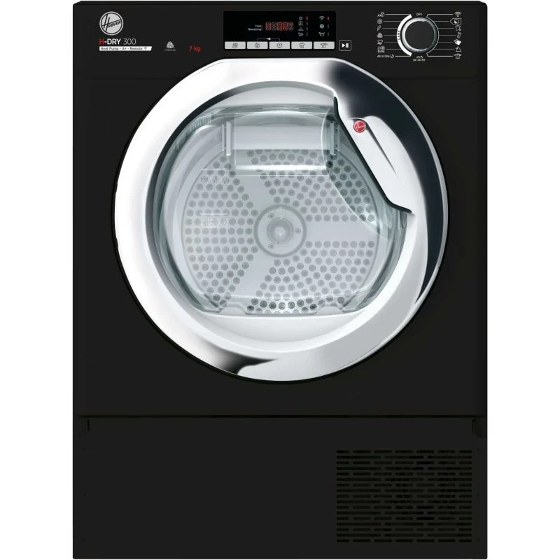 Hoover BATDH7A1TCEB-80 7kg Built-in Heat Pump Dryer - Black
