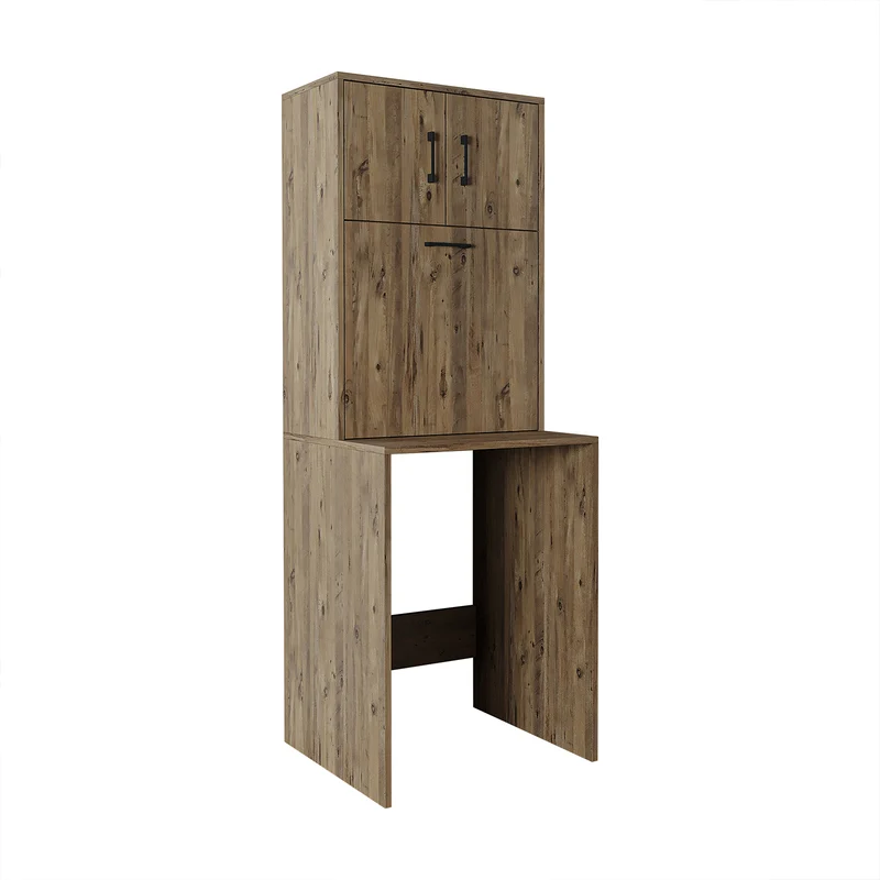 Roomart Waschmaschinenschrank LUNA, 65 cm, Überbauschrank mit Wäschekorb, in 4 Farben