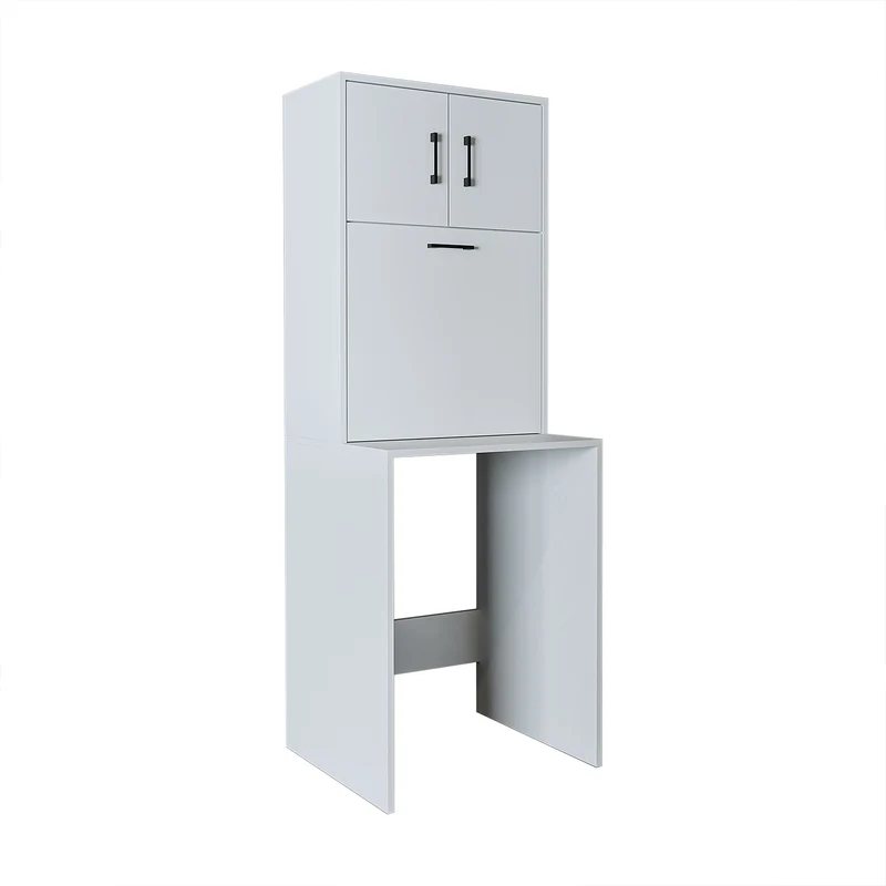 Roomart Waschmaschinenschrank LUNA, 65 cm, Überbauschrank mit Wäschekorb, in 4 Farben