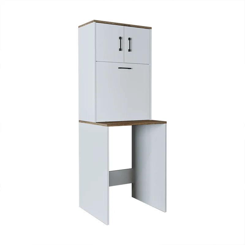 Roomart Waschmaschinenschrank LUNA, 65 cm, Überbauschrank mit Wäschekorb, in 4 Farben
