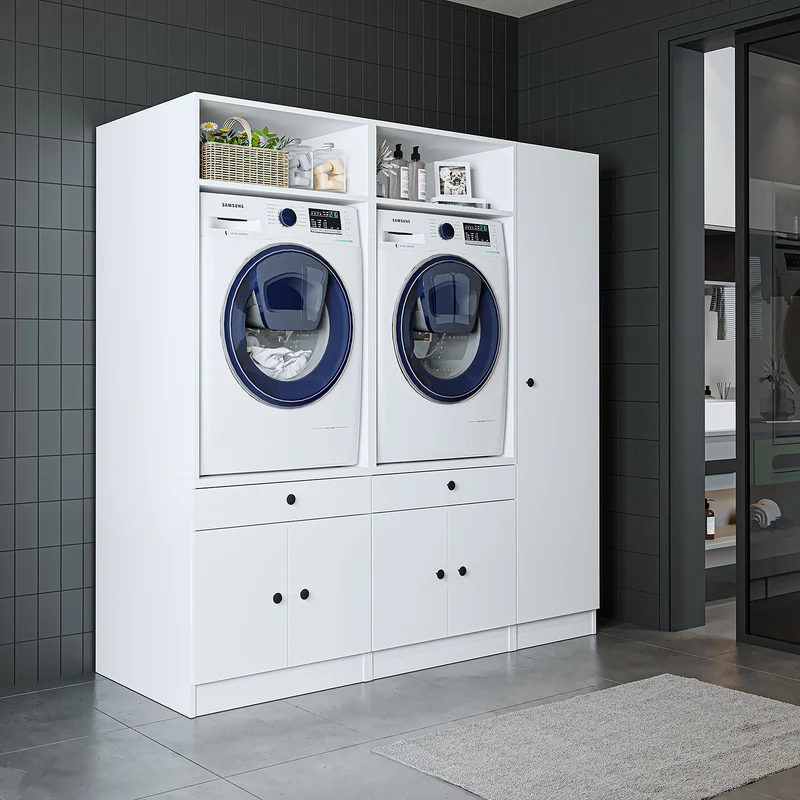 Roomart Waschmaschinenschrank SERIE 1, 179 cm, Schrankwand mit Ausziehbrettern und Hochschrank, in 3 Farben