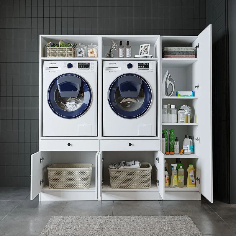 Roomart Waschmaschinenschrank SERIE 1, 179 cm, Schrankwand mit Ausziehbrettern und Hochschrank, in 3 Farben