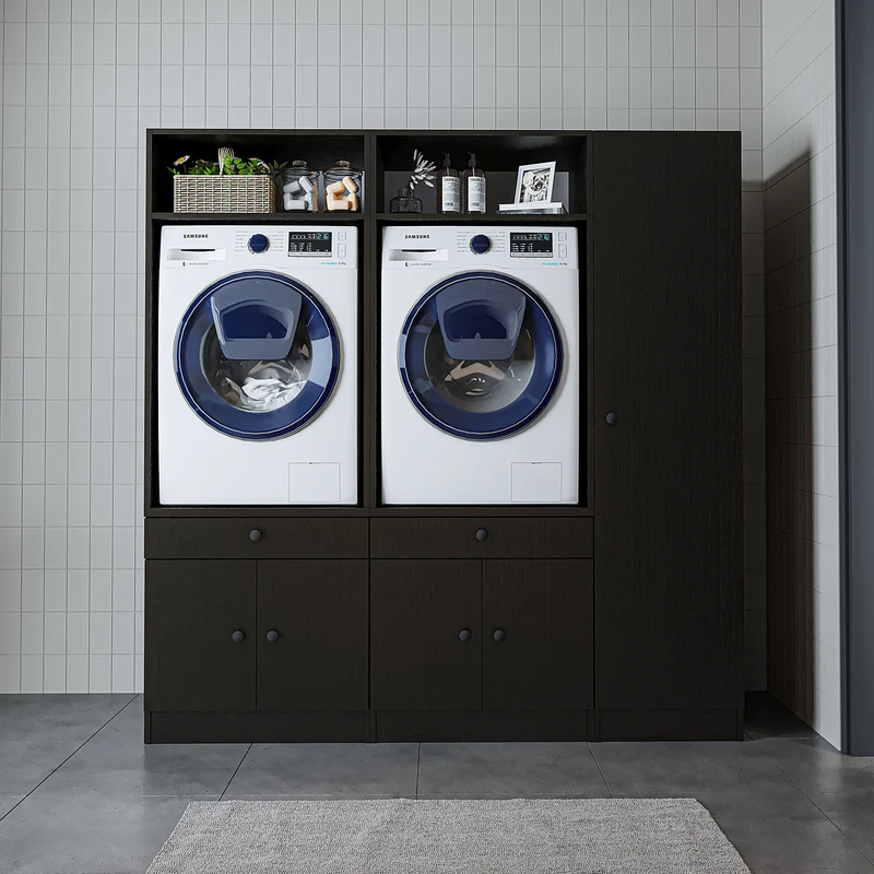 Roomart Waschmaschinenschrank SERIE 1, 179 cm, Schrankwand mit Ausziehbrettern und Hochschrank, in 3 Farben