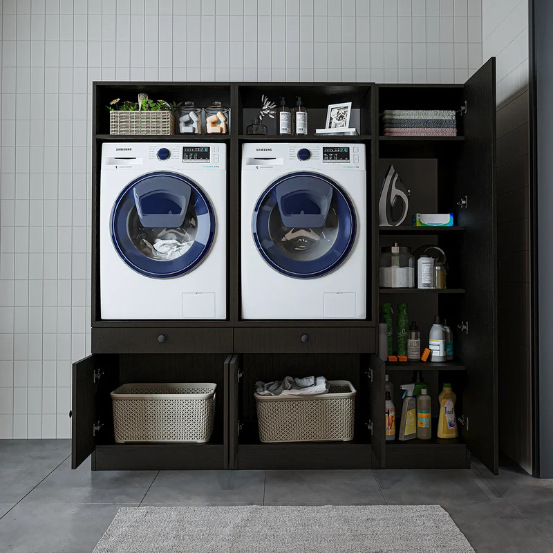 Roomart Waschmaschinenschrank SERIE 1, 179 cm, Schrankwand mit Ausziehbrettern und Hochschrank, in 3 Farben