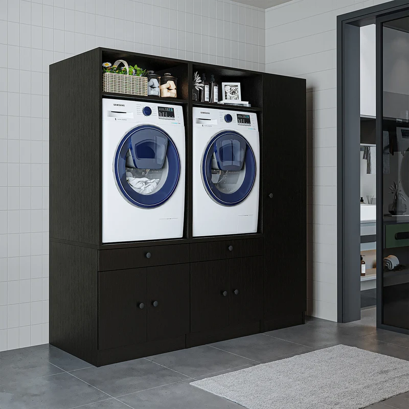 Roomart Waschmaschinenschrank SERIE 1, 179 cm, Schrankwand mit Ausziehbrettern und Hochschrank, in 3 Farben