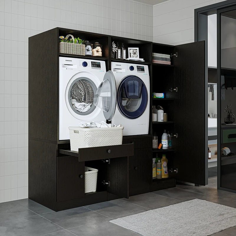 Roomart Waschmaschinenschrank SERIE 1, 179 cm, Schrankwand mit Ausziehbrettern und Hochschrank, in 3 Farben