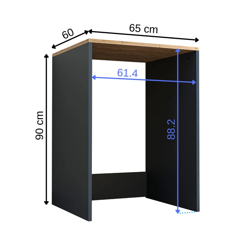 Roomart Waschmaschinenschrank ATLANTIC-IV, 65 cm, Überbau mit Ablage, in 2 Farben