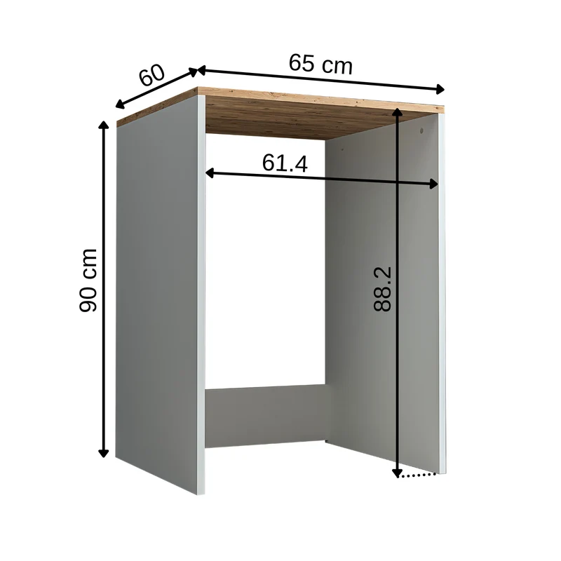 Roomart Waschmaschinenschrank ATLANTIC-IV, 65 cm, Überbau mit Ablage, in 2 Farben