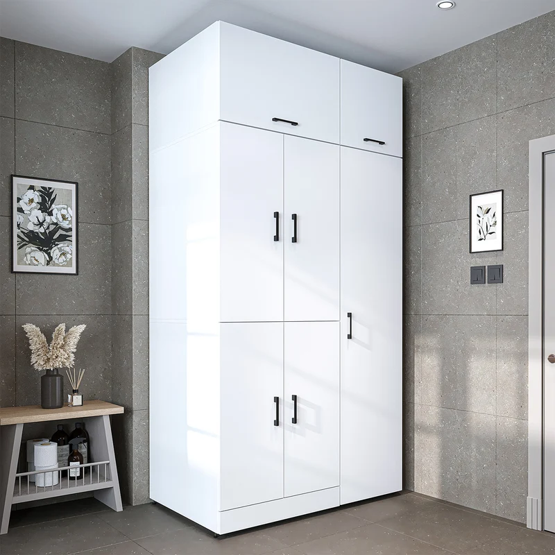 Roomart Waschmaschinenschrank DORA-I, 115 cm, für Waschmaschine und Trockner mit Hochschrank, in 5 Farben