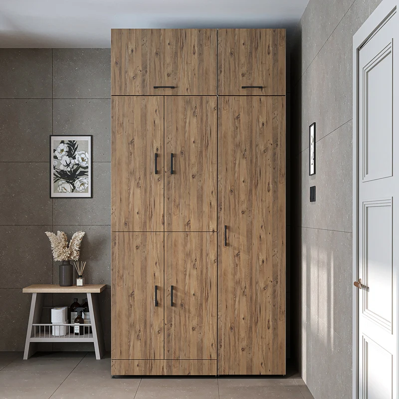 Roomart Waschmaschinenschrank DORA-I, 115 cm, für Waschmaschine und Trockner mit Hochschrank, in 5 Farben