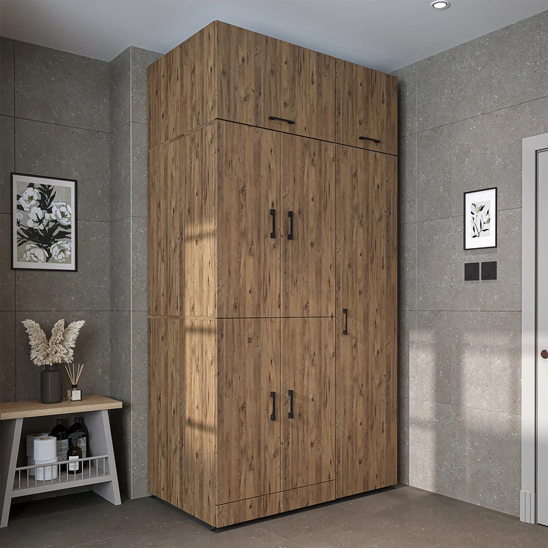 Roomart Waschmaschinenschrank DORA-I, 115 cm, für Waschmaschine und Trockner mit Hochschrank, in 5 Farben
