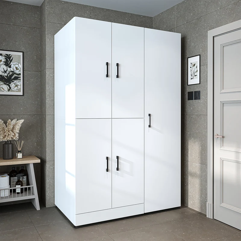 Roomart Waschmaschinenschrank DORA-I, 115 cm, für Waschmaschine und Trockner mit Hochschrank, in 5 Farben