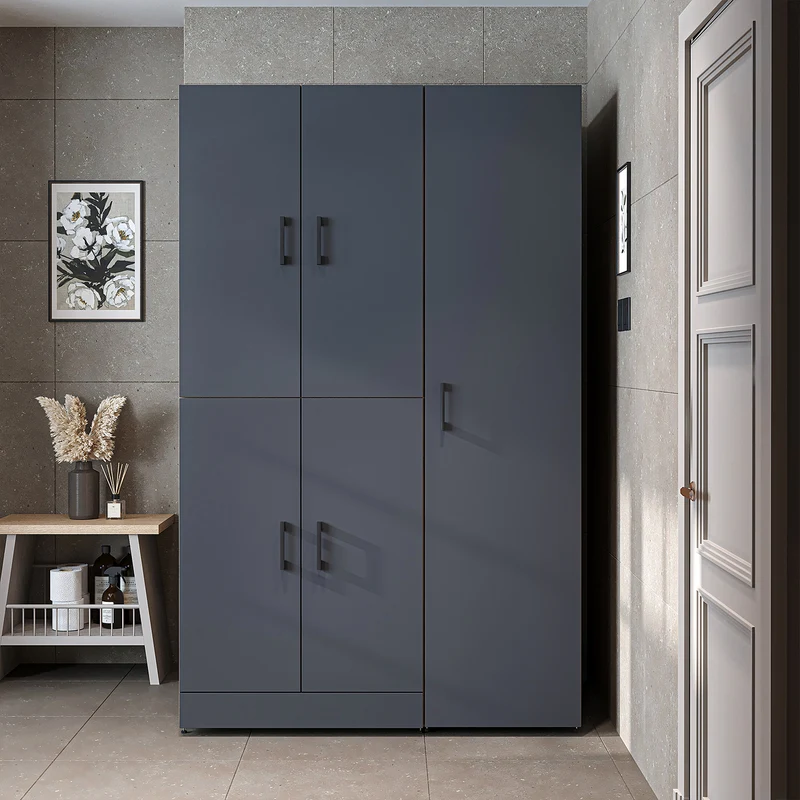 Roomart Waschmaschinenschrank DORA-I, 115 cm, für Waschmaschine und Trockner mit Hochschrank, in 5 Farben
