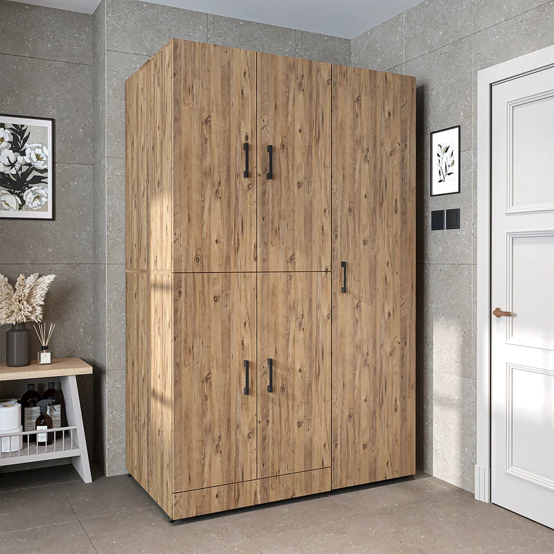 Roomart Waschmaschinenschrank DORA-I, 115 cm, für Waschmaschine und Trockner mit Hochschrank, in 5 Farben