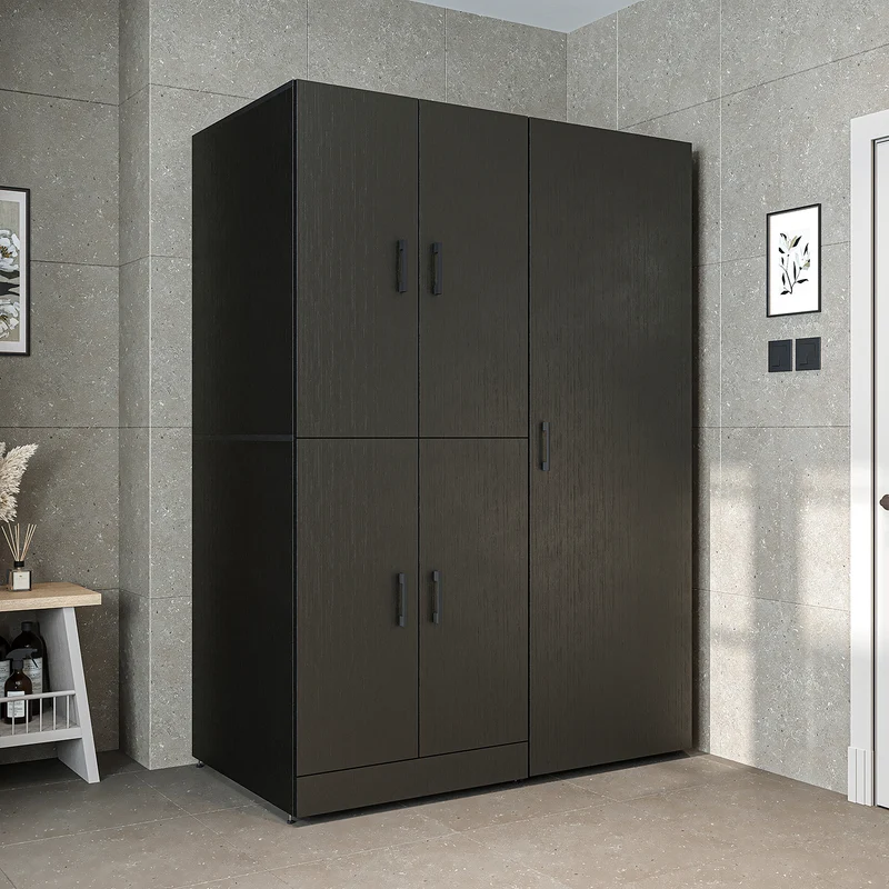 Roomart Waschmaschinenschrank DORA-I, 130 cm, mit Ausziehbrett und Hochschrank, 5 Farben