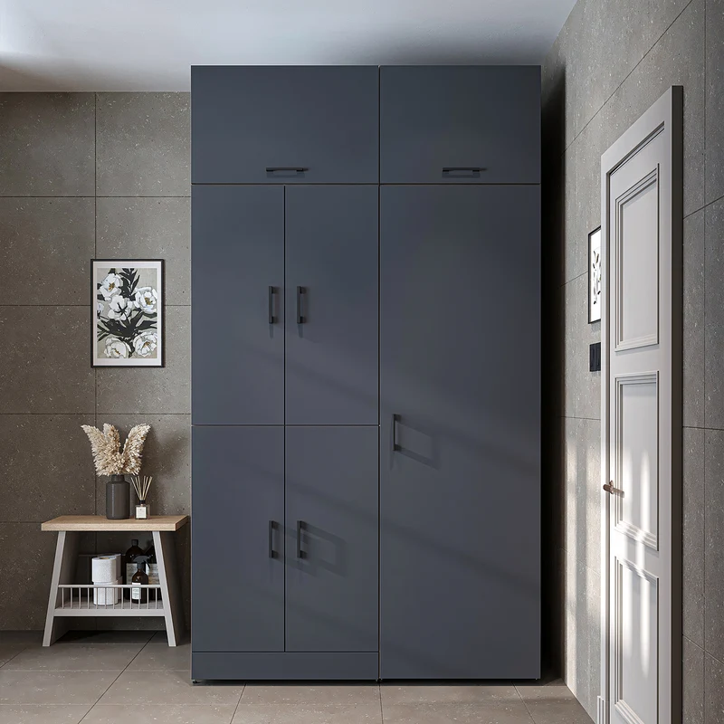 Roomart Waschmaschinenschrank DORA-I, 130 cm, mit Ausziehbrett und Hochschrank, 5 Farben