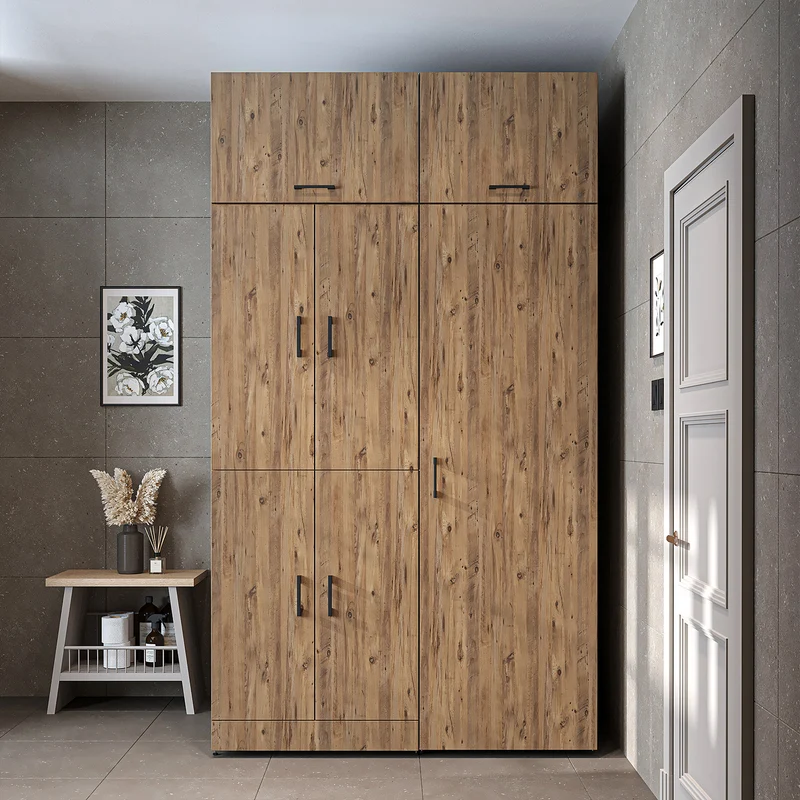 Roomart Waschmaschinenschrank DORA-I, 130 cm, mit Ausziehbrett und Hochschrank, 5 Farben