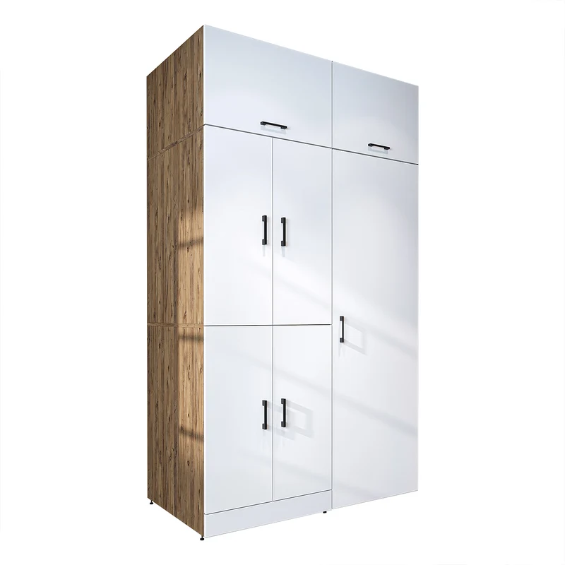 Roomart Waschmaschinenschrank DORA-I, 130 cm, mit Ausziehbrett und Hochschrank, 5 Farben