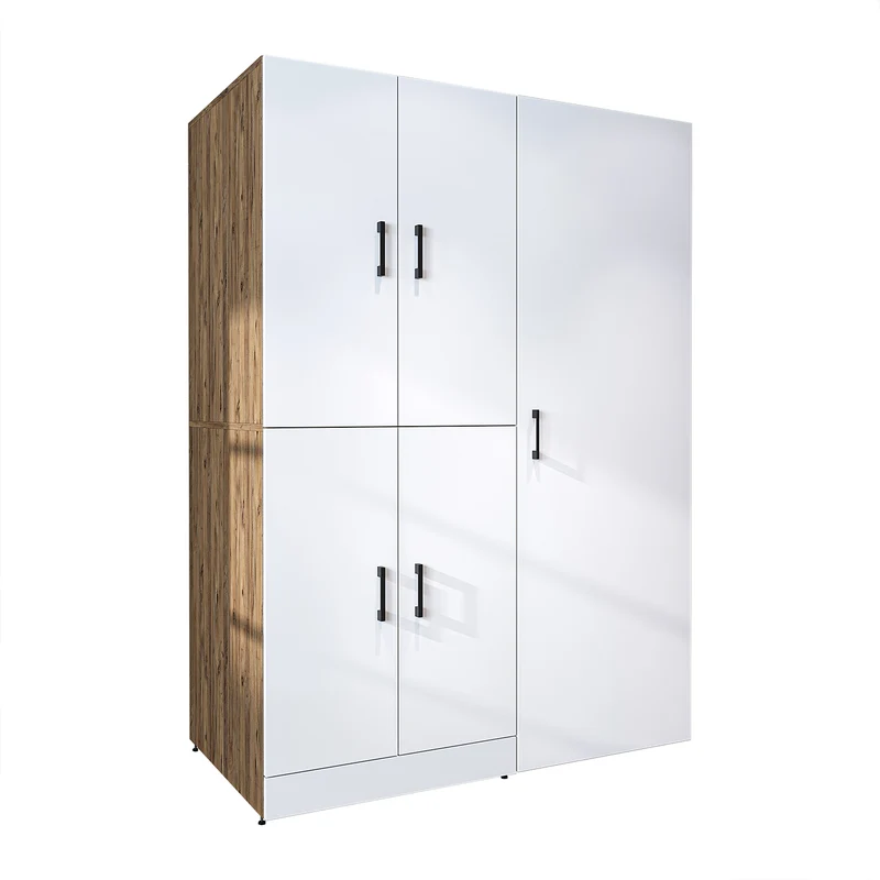 Roomart Waschmaschinenschrank DORA-I, 130 cm, mit Ausziehbrett und Hochschrank, 5 Farben