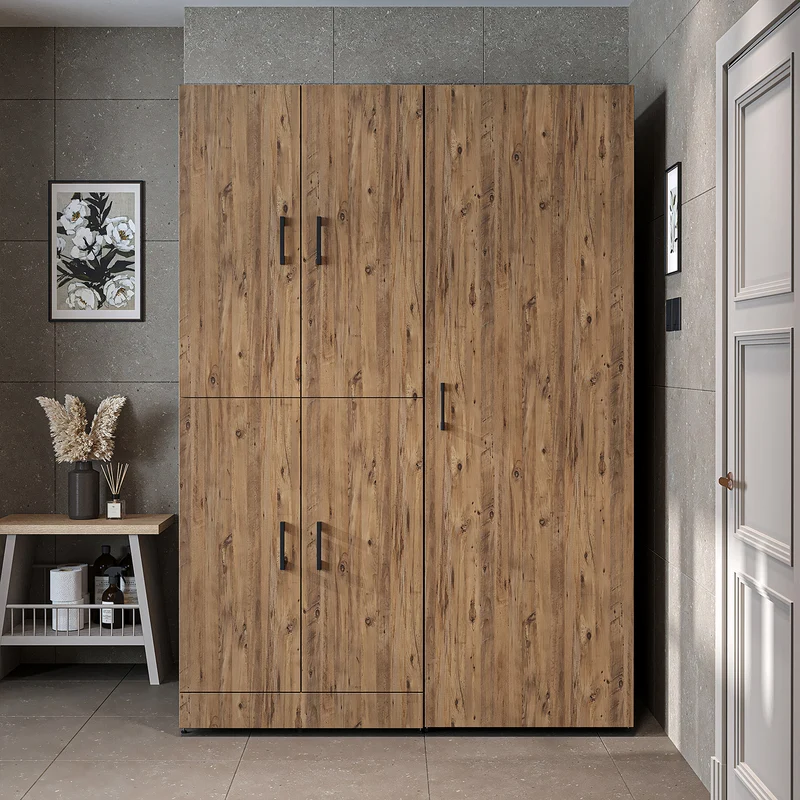 Roomart Waschmaschinenschrank DORA-I, 130 cm, mit Ausziehbrett und Hochschrank, 5 Farben