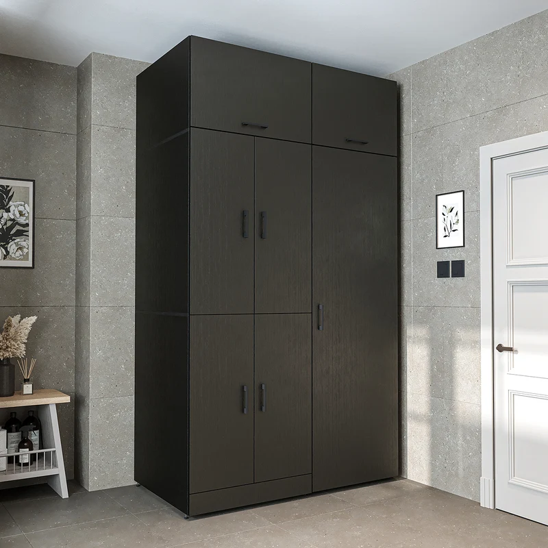 Roomart Waschmaschinenschrank DORA-I, 130 cm, mit Ausziehbrett und Hochschrank, 5 Farben