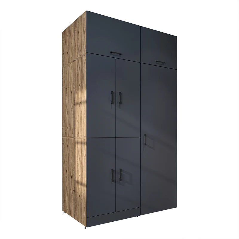 Roomart Waschmaschinenschrank DORA-I, 130 cm, mit Ausziehbrett und Hochschrank, 5 Farben