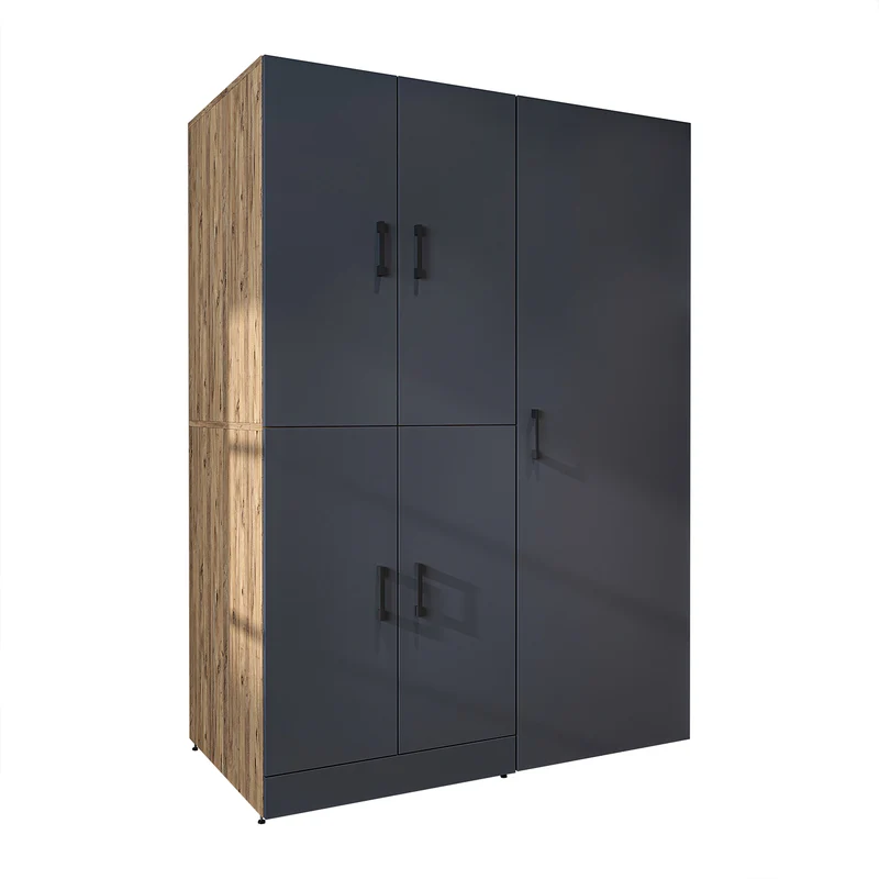 Roomart Waschmaschinenschrank DORA-I, 130 cm, mit Ausziehbrett und Hochschrank, 5 Farben