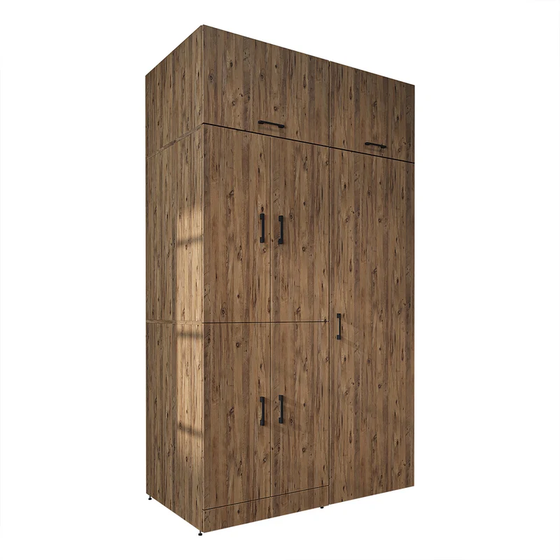 Roomart Waschmaschinenschrank DORA-I, 130 cm, mit Ausziehbrett und Hochschrank, 5 Farben
