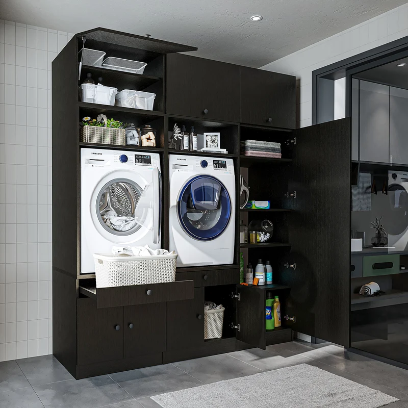 Roomart Waschmaschinenschrank SERIE 1, 194 cm, Schrankwand mit Hochschrank, in 3 Farben