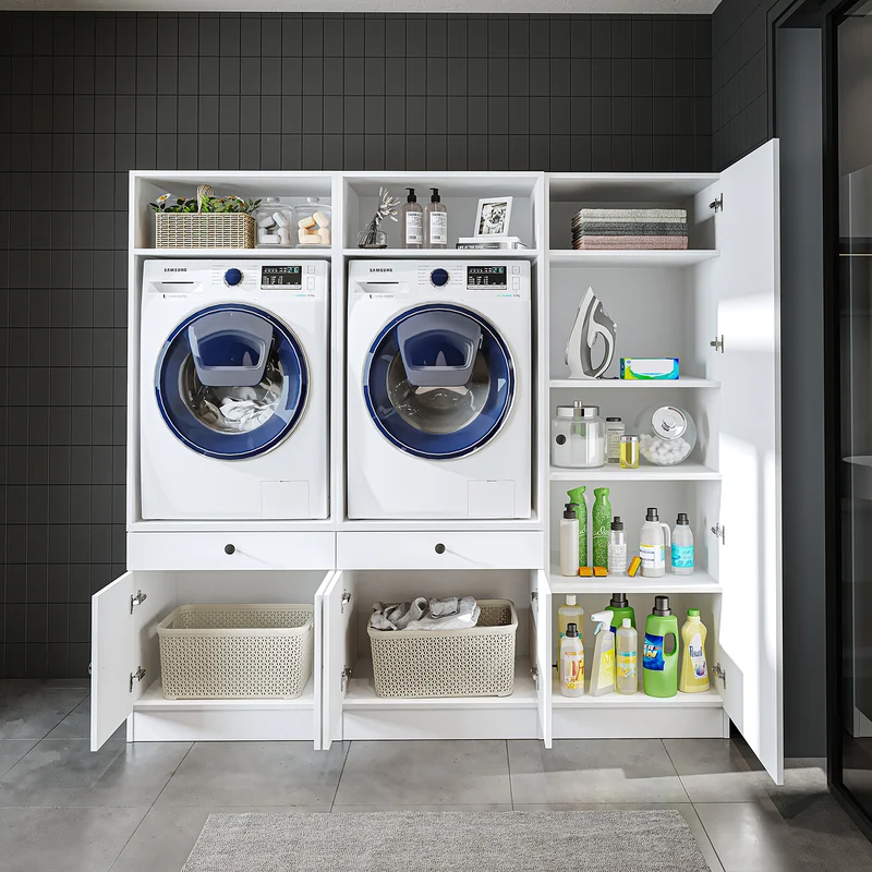 Roomart Waschmaschinenschrank SERIE 1, 194 cm, Schrankwand mit Hochschrank, in 3 Farben