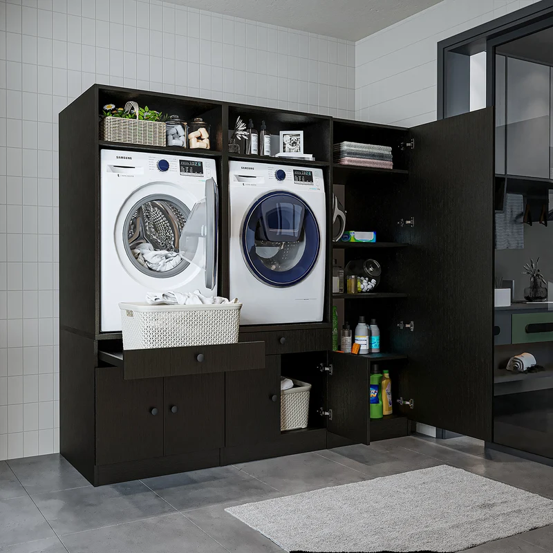 Roomart Waschmaschinenschrank SERIE 1, 194 cm, Schrankwand mit Hochschrank, in 3 Farben