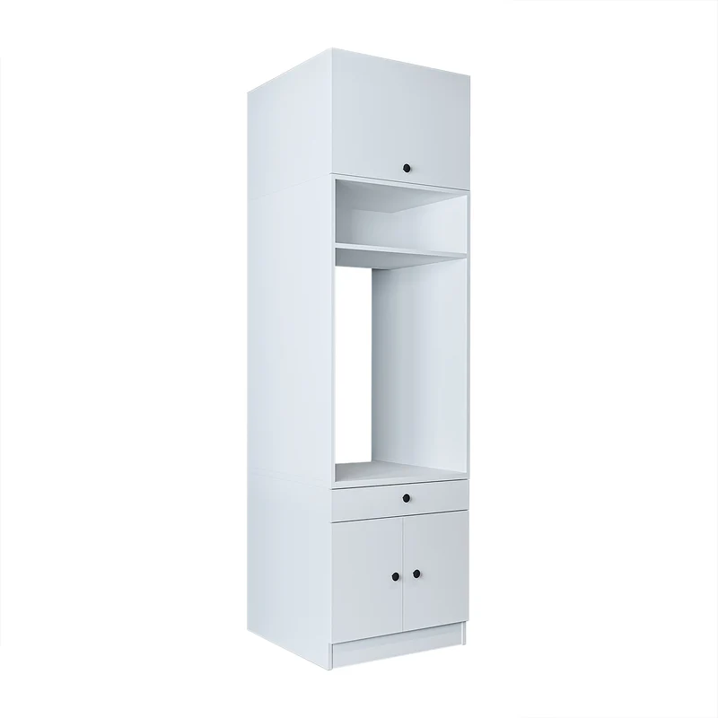 Roomart Waschmaschinenschrank SERIE 1 – 65 cm breit mit Ausziehbrett, Waschmaschinen-Überbauschrank für Waschküche & Bad – Weiß, Eiche, Schwarz-Eiche