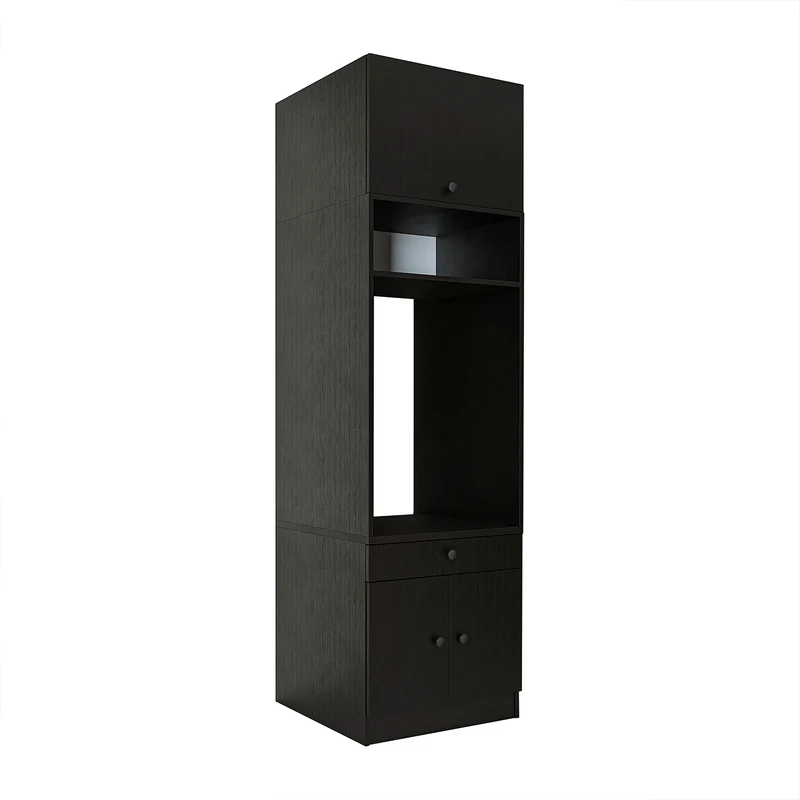 Roomart Waschmaschinenschrank SERIE 1 – 65 cm breit mit Ausziehbrett, Waschmaschinen-Überbauschrank für Waschküche & Bad – Weiß, Eiche, Schwarz-Eiche