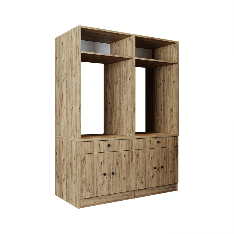 Roomart Waschmaschinenschrank SERIE 1, 134 cm, Doppelschrank für zwei Geräte
