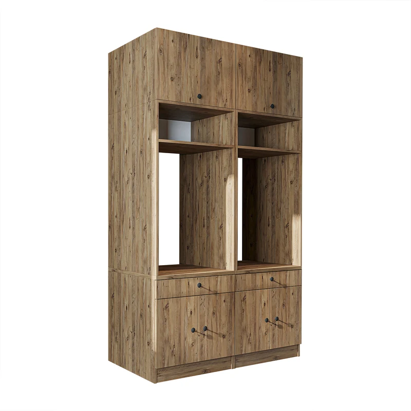 Roomart Waschmaschinenschrank SERIE 1, 134 cm, Doppelschrank mit Aufsatz und Ausziehbrett, in 3 Farben