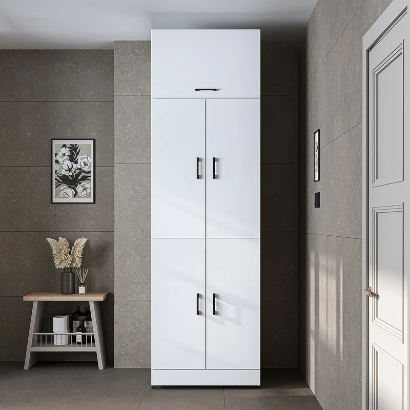 Roomart Waschmaschinenschrank DORA-I, 70 cm, für Waschmaschine und Trockner mit Ausziehbrett, in 5 Farben