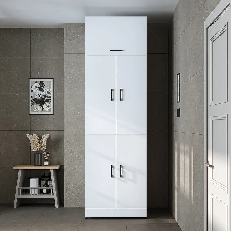 Roomart Waschmaschinenschrank DORA-I, 70 cm, für Waschmaschine und Trockner mit Ausziehbrett, in 5 Farben