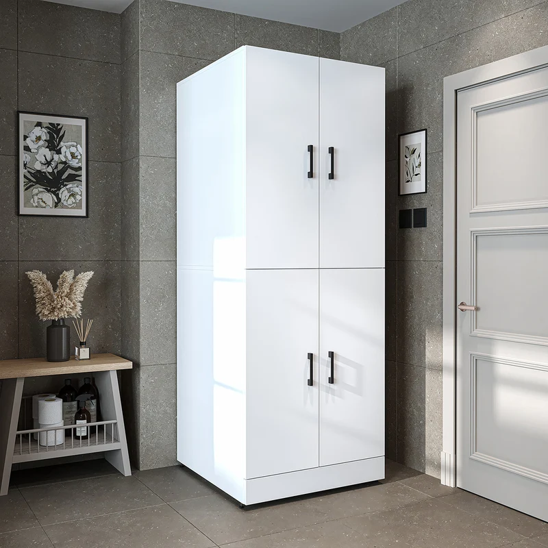 Roomart Waschmaschinenschrank DORA-I, 70 cm, für Waschmaschine und Trockner mit Ausziehbrett, in 5 Farben