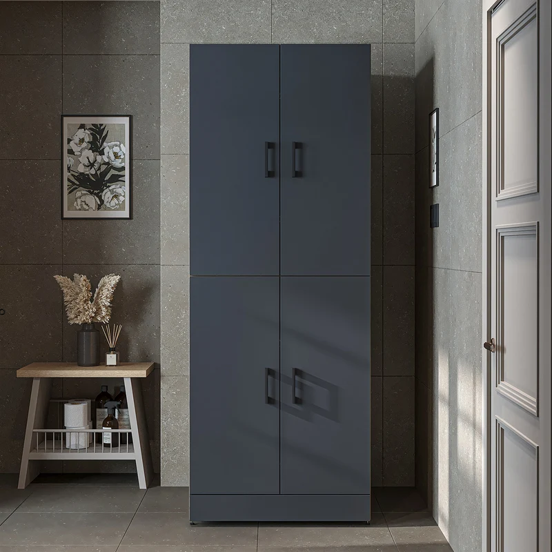 Roomart Waschmaschinenschrank DORA-I, 70 cm, für Waschmaschine und Trockner mit Ausziehbrett, in 5 Farben