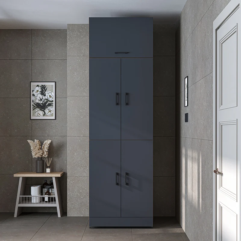 Roomart Waschmaschinenschrank DORA-I, 70 cm, für Waschmaschine und Trockner mit Ausziehbrett, in 5 Farben