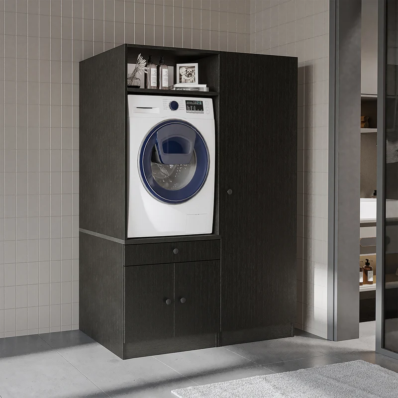 Roomart Waschmaschinenschrank SERIE 1, 127 cm, mit Hochschrank, in 3 Farben
