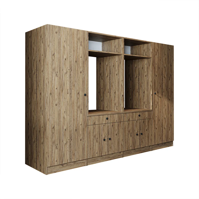 Roomart Waschmaschinenschrank SERIE 1 für 2 Maschinen mit Hochschrank, 194 cm, in 3 Farben