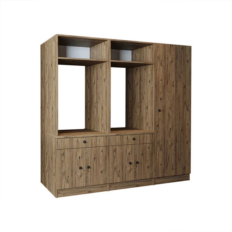Roomart Waschmaschinenschrank SERIE 1 für 2 Maschinen mit Hochschrank, 194 cm, in 3 Farben