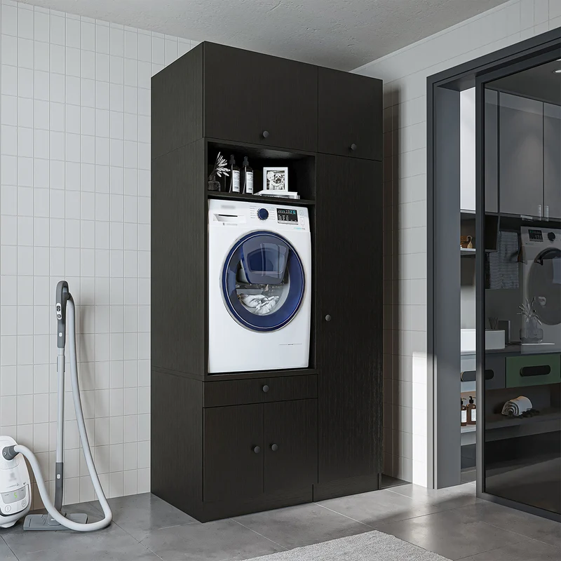 Roomart Waschmaschinenschrank SERIE 3, 112 cm, mit Hochschrank und Ausziehbrett, in 3 Farben