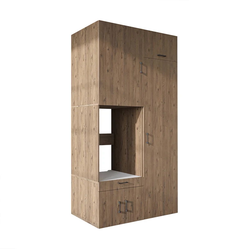 Roomart Waschmaschinenschrank 127 cm mit Hochschrank, 240 cm hoch, Ausziehbrett, in 3 Farben