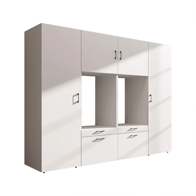 Roomart Schrankwand SERIE II, 254 cm, für 2 Geräte mit 2 Hochschränken, in 3 Farben