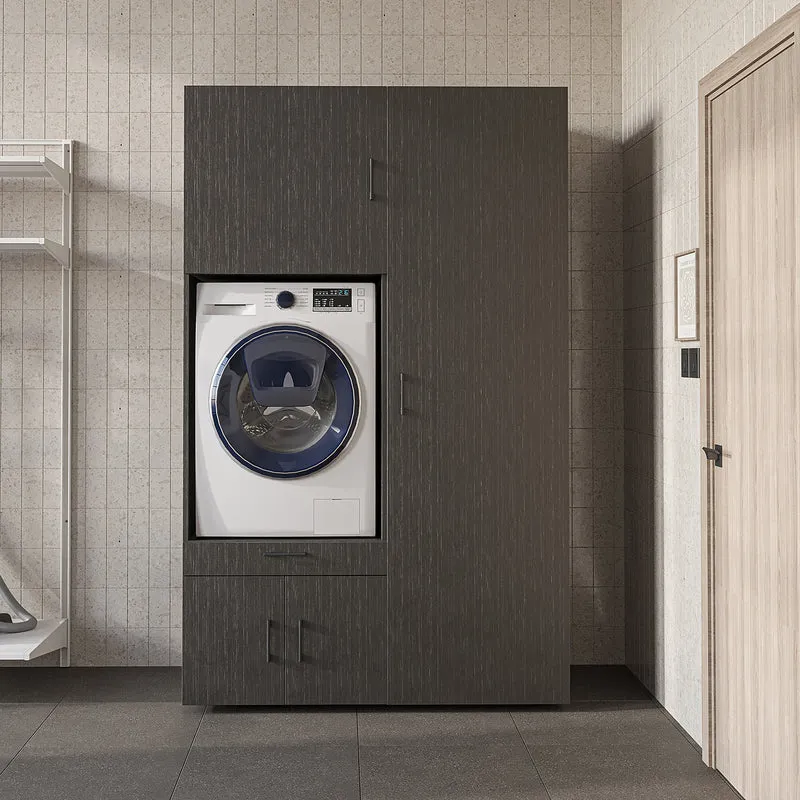 Roomart Waschmaschinenschrank 127 cm mit Hochschrank, 236 cm hoch, Ausziehbrett, in 3 Farben