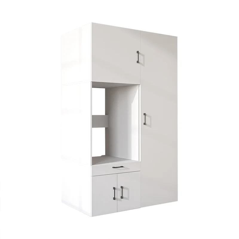 Roomart Waschmaschinenschrank 127 cm mit Hochschrank, 236 cm hoch, Ausziehbrett, in 3 Farben