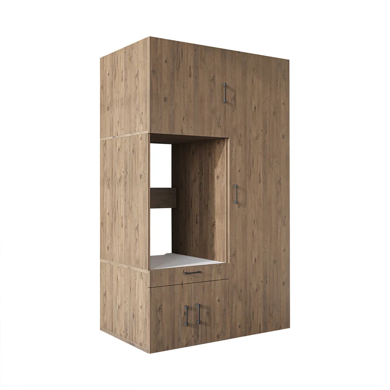 Roomart Waschmaschinenschrank 127 cm mit Hochschrank, 236 cm hoch, Ausziehbrett, in 3 Farben
